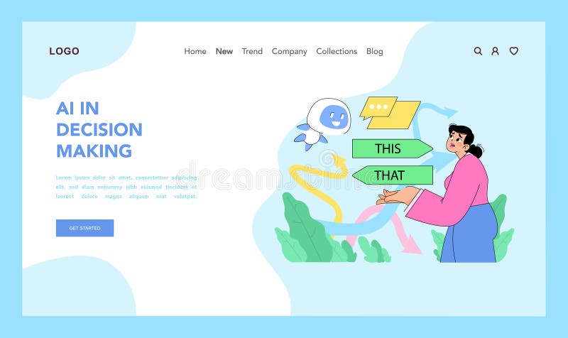 AI in decision making concept royalty free illustration