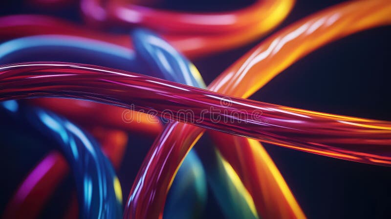 Ai emerging cable vector illustration