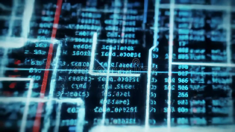 AI Futuristic digital matrix code stock illustratie