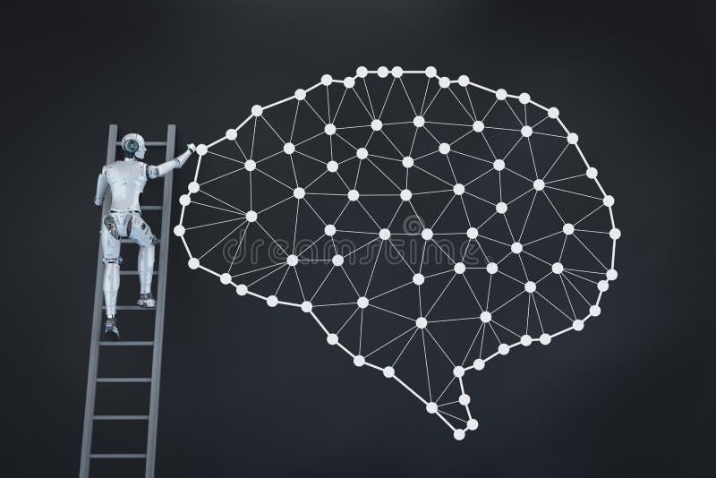 Ai-Gehirntechnologie vektor abbildung Ai-Gehirntechnologie vektor abbildung