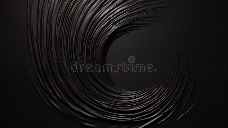 AI-generated abstract black wave pattern with a smooth, flowing texture vector illustration