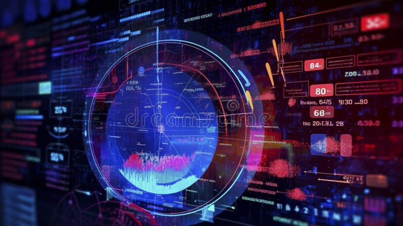 Abstract Futuristic infographic with Visual data complexity, represent Big data concept, node base programming vector illustration.