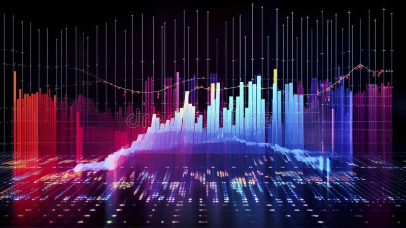 Abstract Futuristic infographic with Visual data complexity, represent Big data concept, node base programming. royalty free illustration.