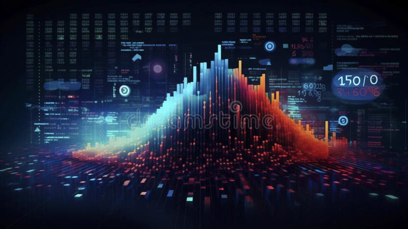 Abstract Futuristic infographic with Visual data complexity, represent Big data concept, node base programming. vector illustration.