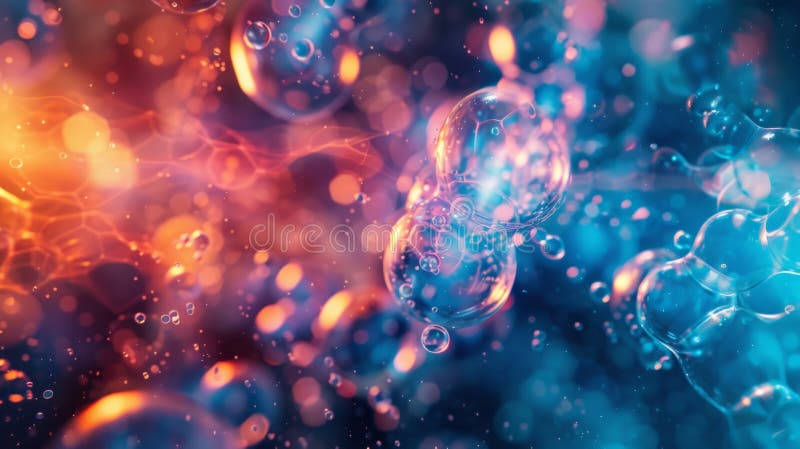 Bule colorate abstracte în nuiele roșii și albastre. concept dinamic și dinamic de artă. imagine generată de un utilizator care es royalty free stock images