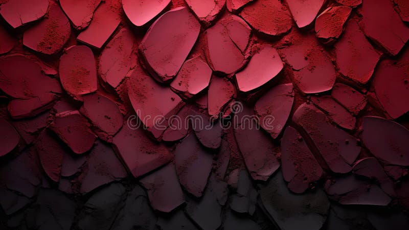 AI-generated Abstract red textured background with cracked surface pattern stock illustration