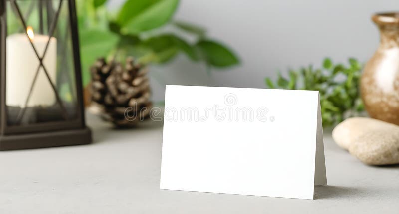 Blank business card to showcase branding possibilities in a professional setting stock illustration