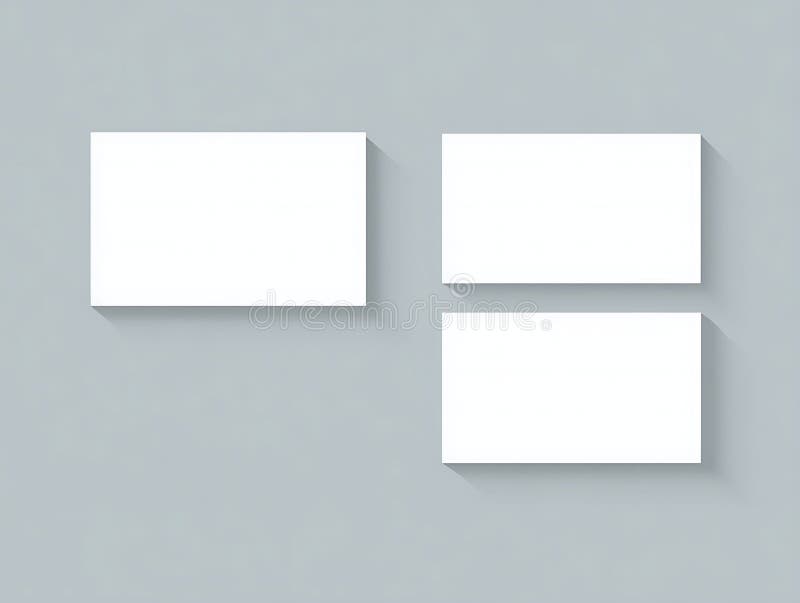 Blank business cards to showcase branding possibilities in a professional setting vector illustration