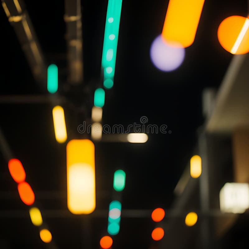 Blurred image of colorful line type lights vector illustration.