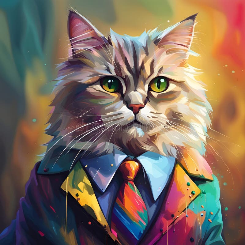 Cat Wearing Coat Stock Illustrations – 258 Cat Wearing Coat Stock