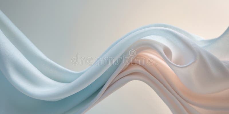 Elegant Soft Fabric Wave on Subtle Pastel Background stock photography