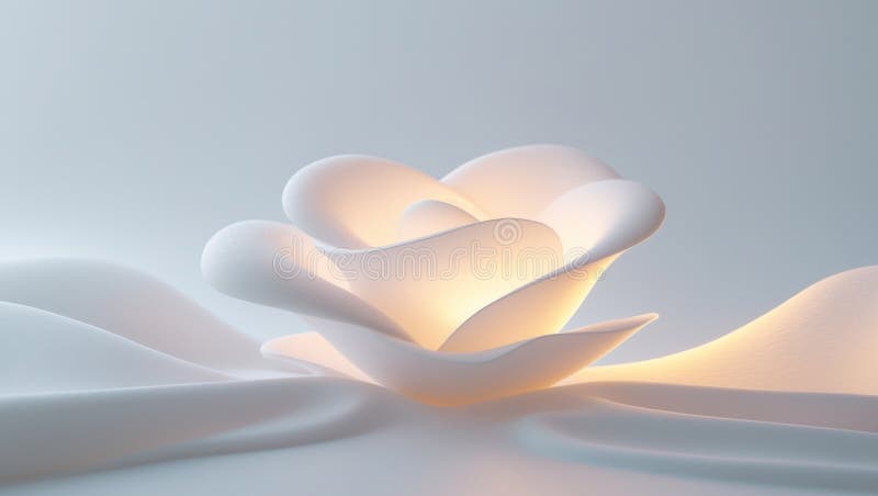 Glowing Transformation with Clean Lines and Soft Light
