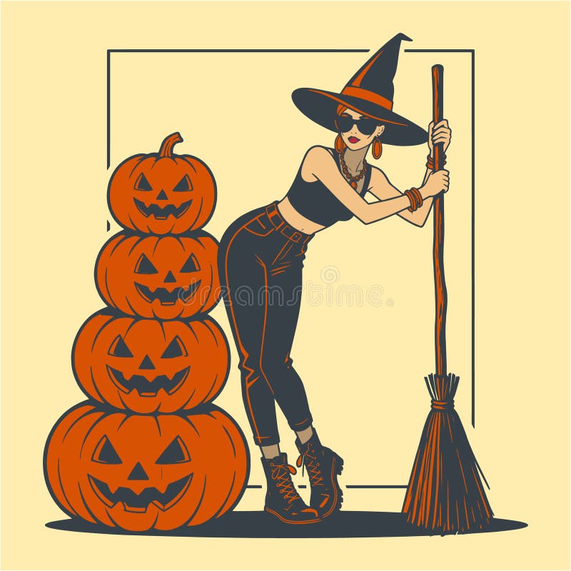 Gothic Halloween Vector Artwork for Holiday Decoration design vector illustration.