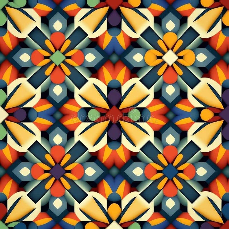 Illustration of an abstract colorful background with stacked vibrant cubes stock illustration.