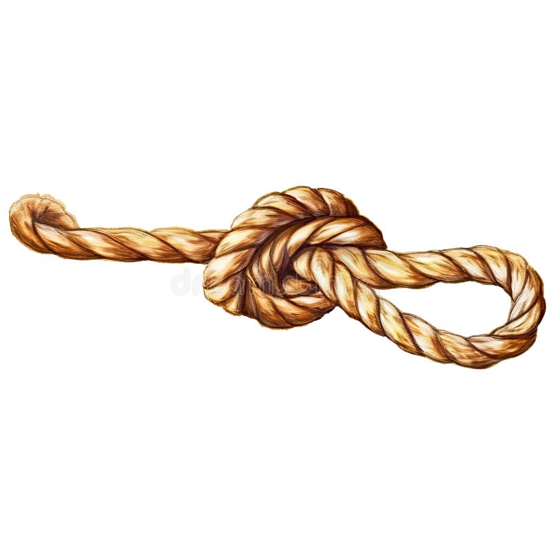 AI generated illustration of a beautiful watercolor painting of a decorative rope knot