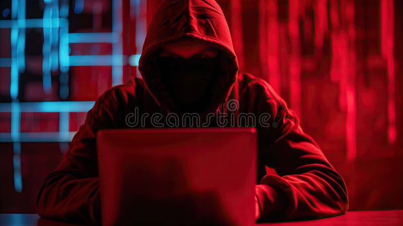 Illustration of black hat hacker hacking programming coding systems vector illustration.