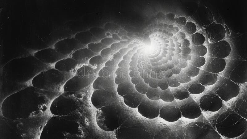 Illustration of a black and white optical illusion with stars vector illustration.