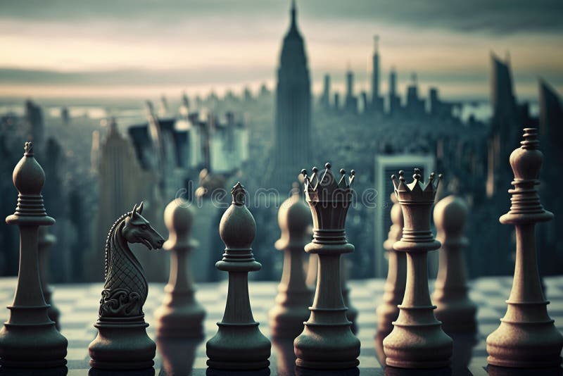 Skyscrapers surround chess pieces, born from Generative AIs brilliance  Vertical Mobile Wallpaper AI Generated 29296411 Stock Photo at Vecteezy