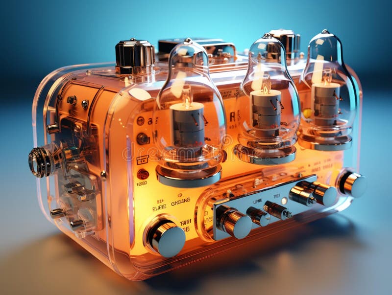 AI Generated Illustration of a Digital Amplifier with a Plastic Casing