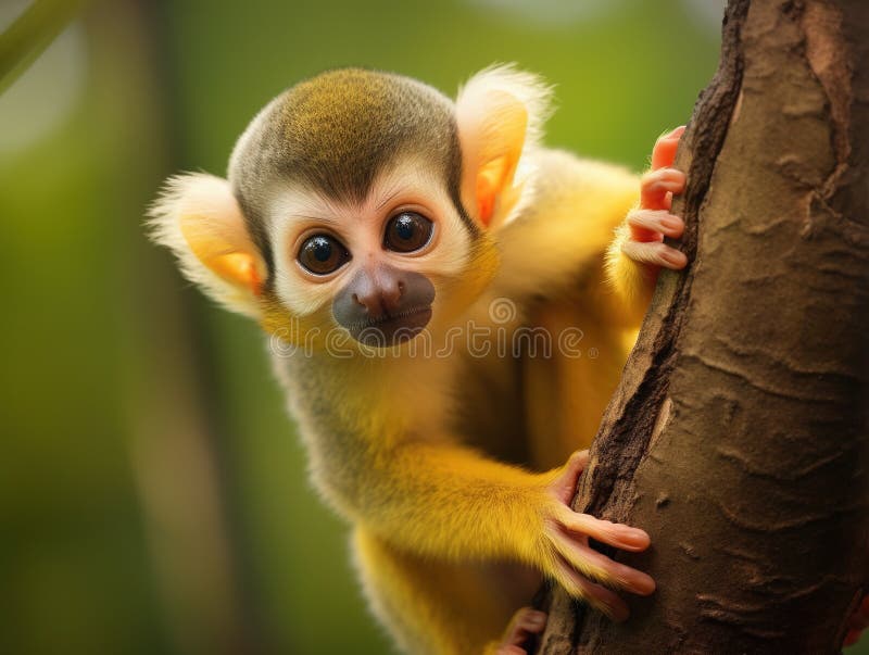 Squirrel Monkey vector illustration
