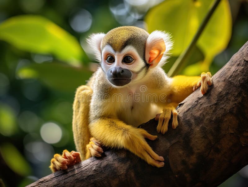 Squirrel Monkey vector illustration