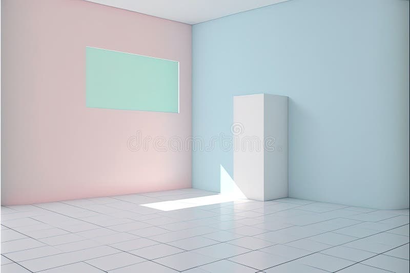 AI-generated illustration of the interior of a well-designed room in a house royalty free illustration