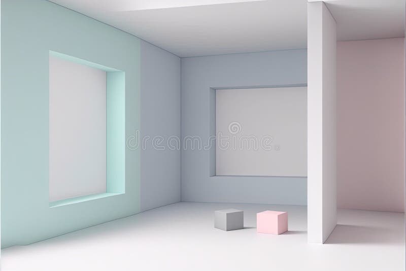 AI-generated illustration of the interior of a well-designed room in a house vector illustration
