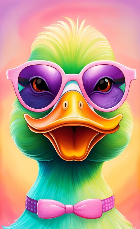 ArtStation - Sassy duck wearing red sunglasses | Artworks