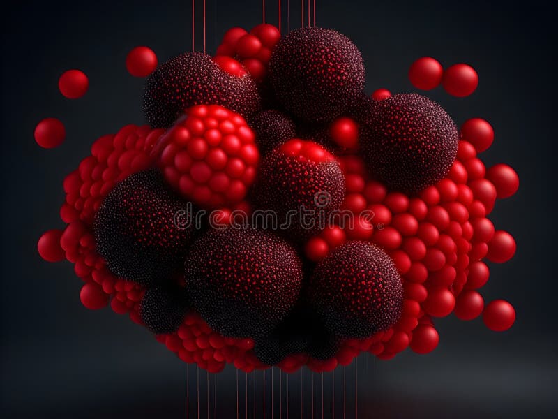 Some very big balls with a bunch of small ones on them royalty free illustration