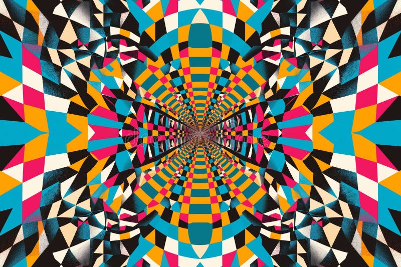 AI Generated Illustration of a Vibrant Abstract Wallpaper with an