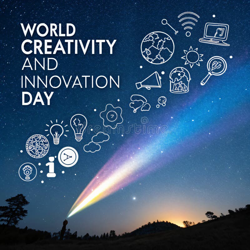 A Cosmic Vision of Innovation Lighting Up Creativity Stock(02)