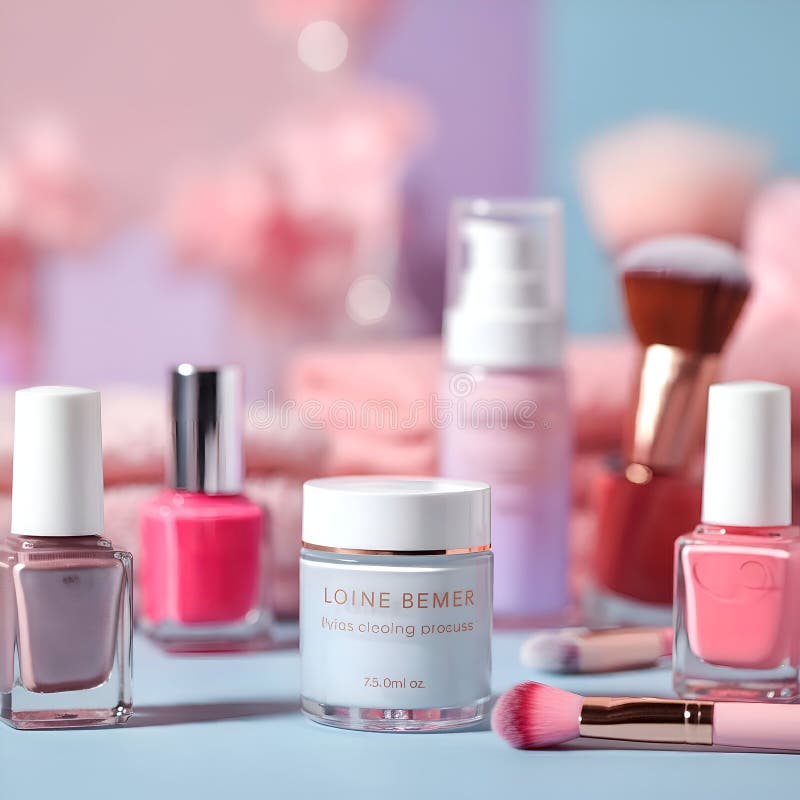 Image: Beauty Products Display stock illustration.