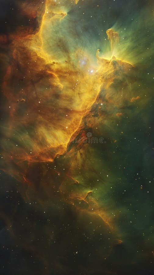 Ghost Nebula Revealing Its Faint Emission in Cepheus Stock Illustration