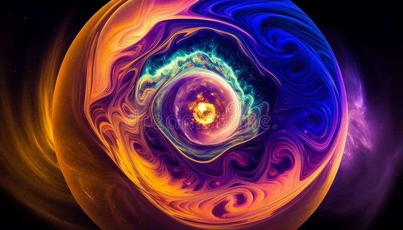 Earthen Aura: A Captivating View of the Planet\'s Magnetic Field, Made with Generative AI royalty free illustration