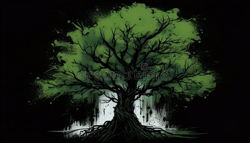 AI Generated. This image depicts a lush green tree with a dark and eerie touch. The leaves are tinged with a dark hue, and the bark seems to be decaying, giving it an unsettling vibe. The visual style is both realistic and surreal, with a touch of darkness that draws the eye in. This tree would be a perfect addition to a horror or fantasy setting, adding an element of mystery and intrigue. AI Generated. This image depicts a lush green tree with a dark and eerie touch. The leaves are tinged with a dark hue, and the bark seems to be decaying, giving it an unsettling vibe. The visual style is both realistic and surreal, with a touch of darkness that draws the eye in. This tree would be a perfect addition to a horror or fantasy setting, adding an element of mystery and intrigue.