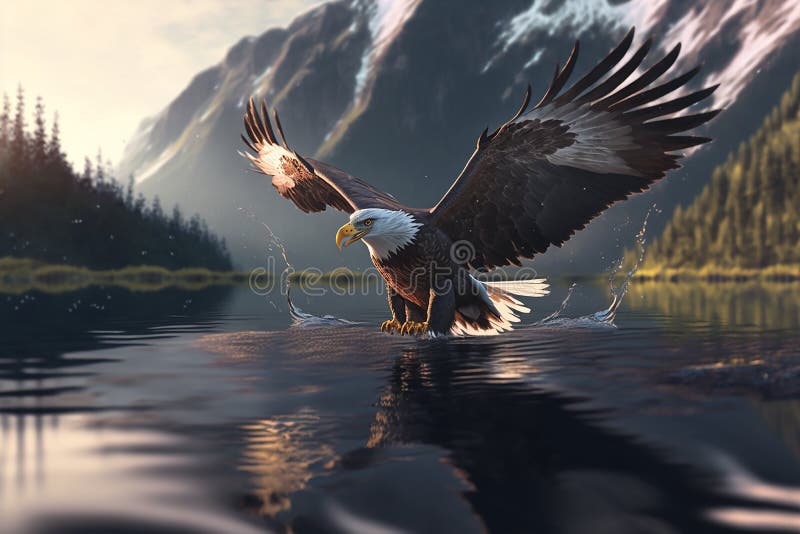 Eagle Swooping Down To Catch Fish Stock Image Image of soaring eyes Eagle Swooping Down To Catch Fish Stock Image Image of soaring eyes