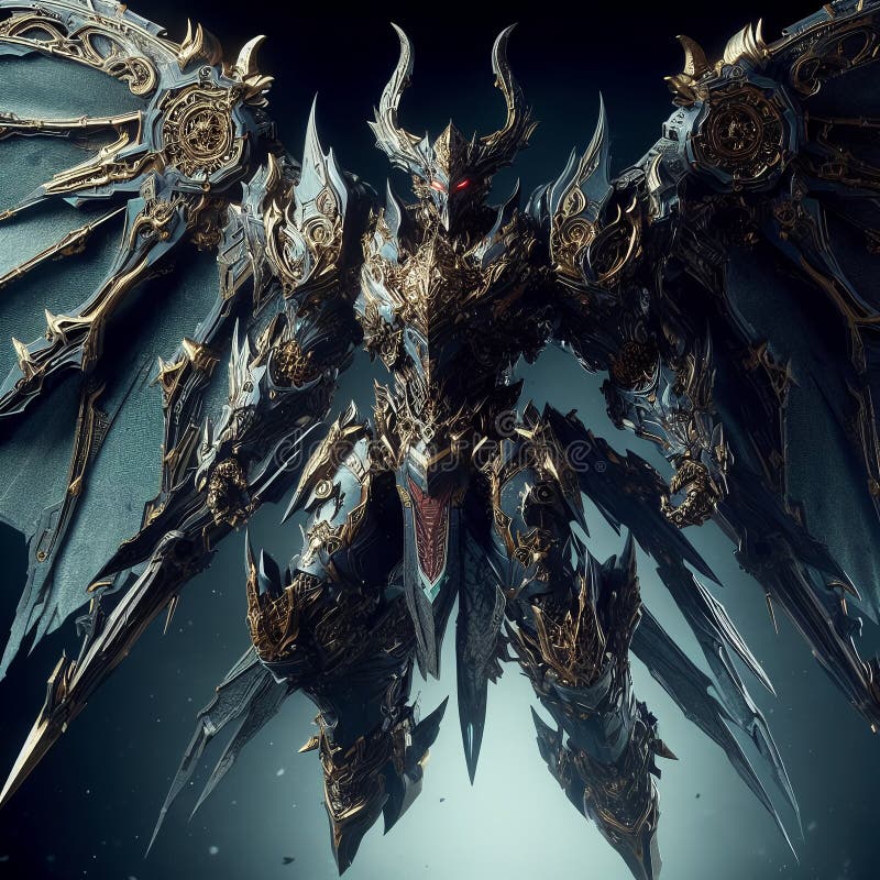 AI-Generated Image, Empyrean Sentinel: Guardian of the Cosmic Realms vector illustration