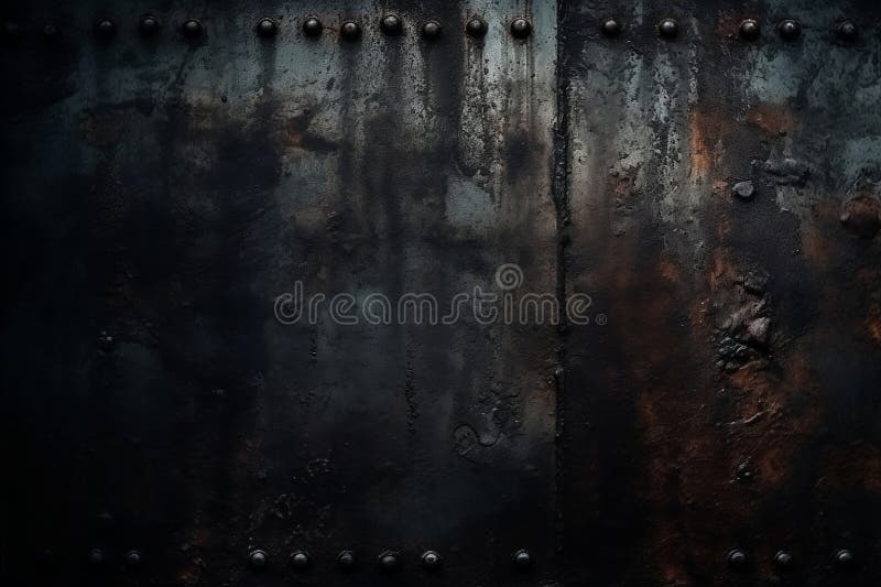 Elevate your design with this striking steel metal grunge texture on a rusty and fancy dark background, vector illustration.