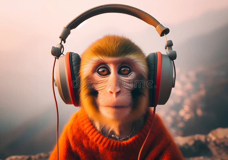 Monkey With Headphones Images – Browse 3,989 Stock Photos, Vectors, and  Video