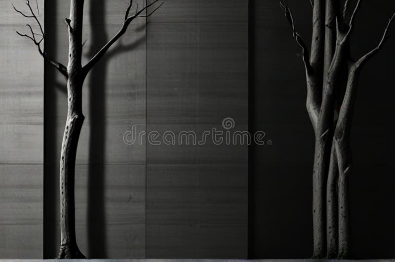 Arbori sterili monocromi royalty free stock photography