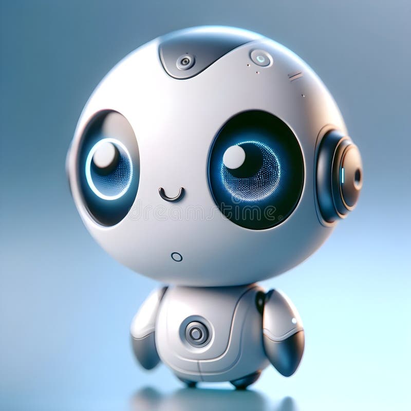 A little robot made by ai royalty free illustration