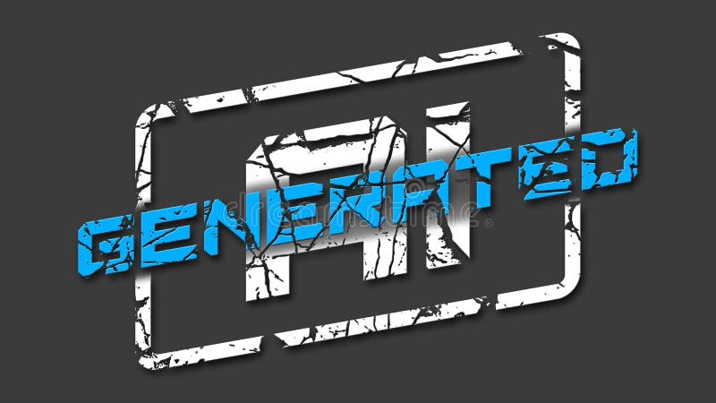 Lettering - artificial intelligence concept - split typography design vector illustration.