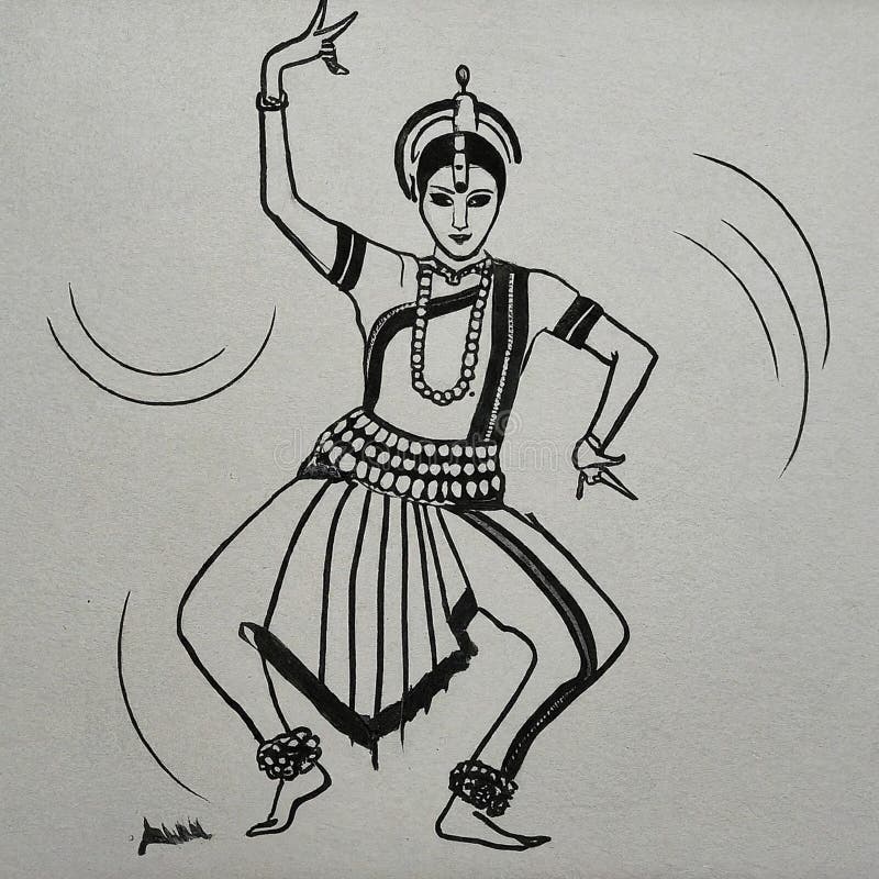 PENCIL SKETCH | DANCING GIRL | TRADITIONAL INDIAN GIRL SKETCH| BHARATNATYAM  - YouTube
