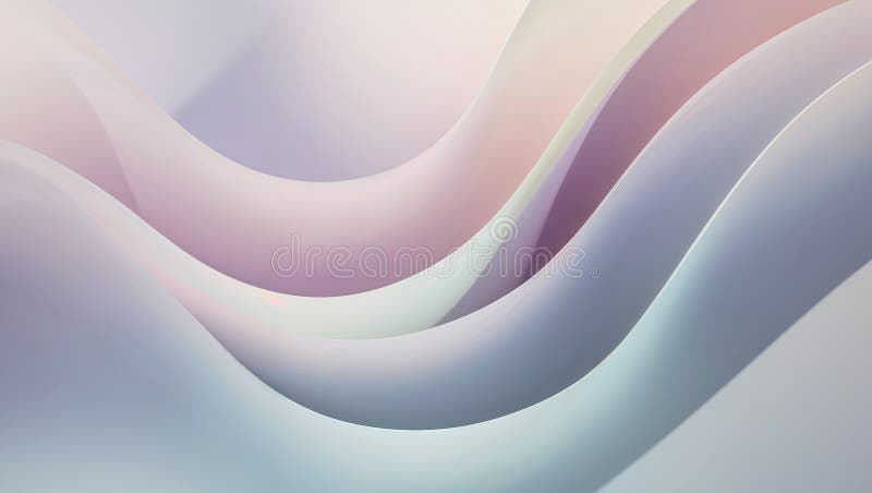Pastel Flowing Curves Abstract Background. royalty free stock image