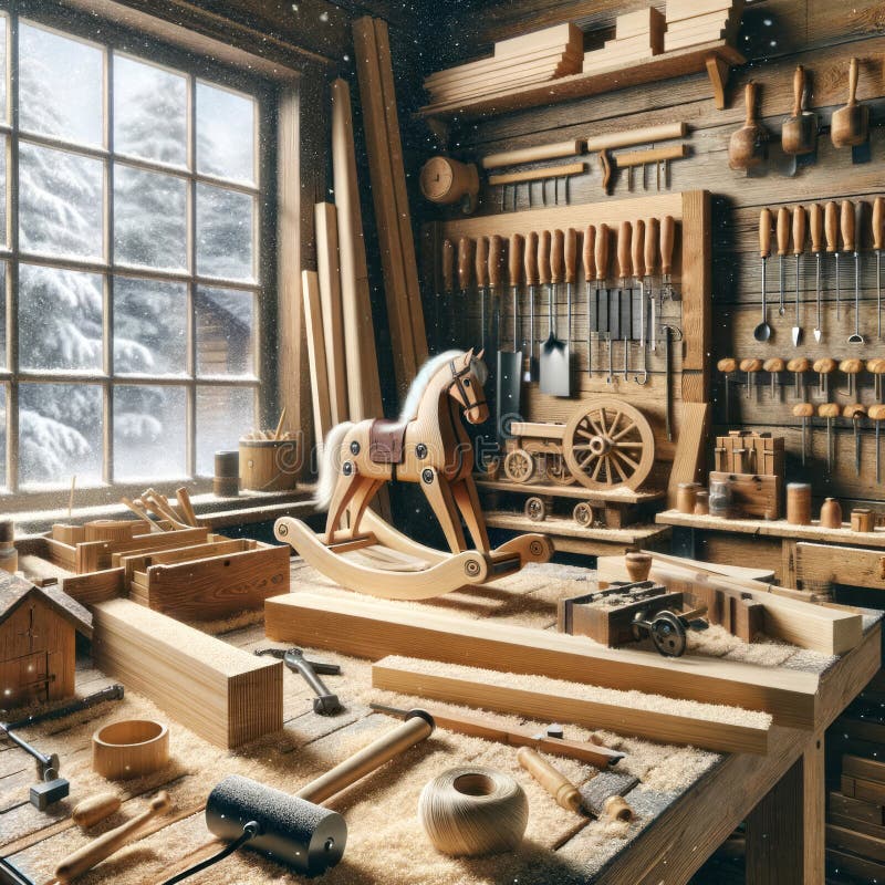 Rocking Horse Homemade Vintage Woodworking Shop Wood Projects Hand