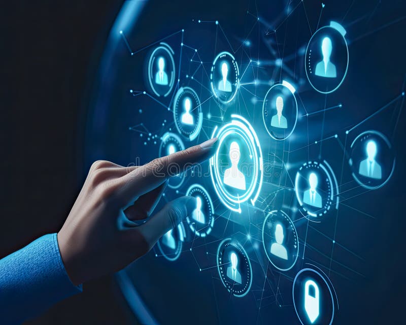 Ai generat o imagine a evaluării unui proces de recrutare futurist royalty free stock photo
