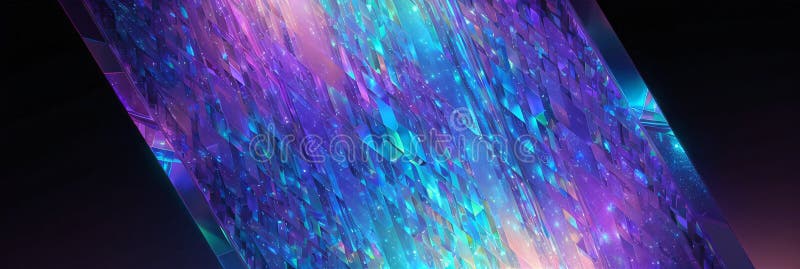 Rainbow Spectrum with Glittering Crystals royalty free illustration.