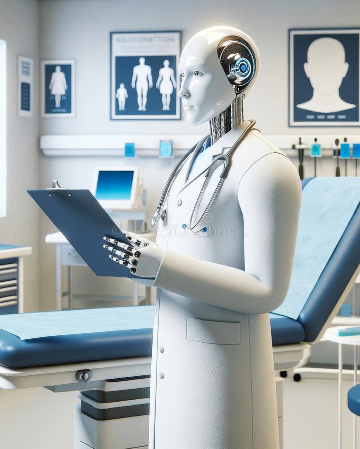 Futuristic Medical Professional Doctor Physician Ai Robots Cyborg Futuristic Medical Professional Doctor Physician Ai Robots Cyborg