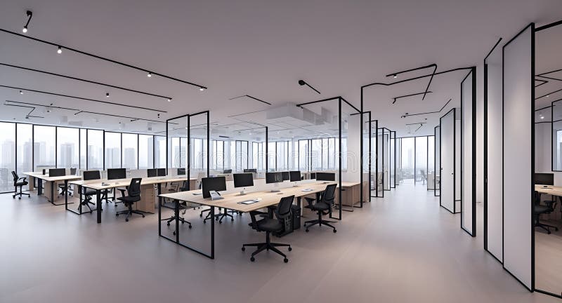 Ai Generated A Spacious Classroom Filled With Desks And Chairs Stock Ai Generated A Spacious Classroom Filled With Desks And Chairs Stock