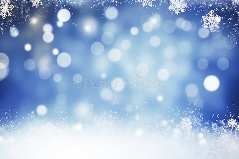 Ai generativ. julbakgrund med snö mot bokeh-ljus vektor illustrationer